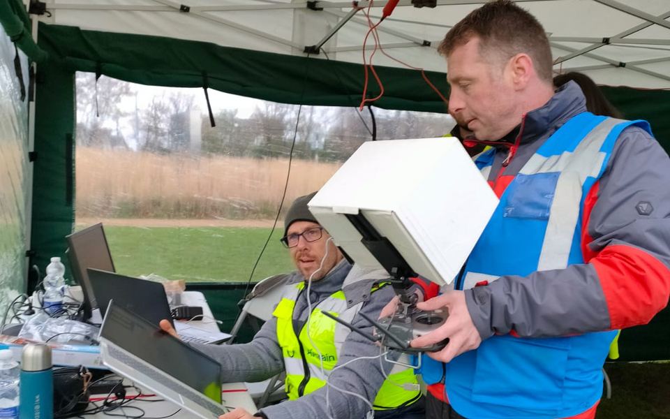 Field testing satellite navigation systems with a drone